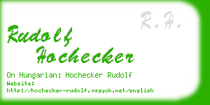 rudolf hochecker business card